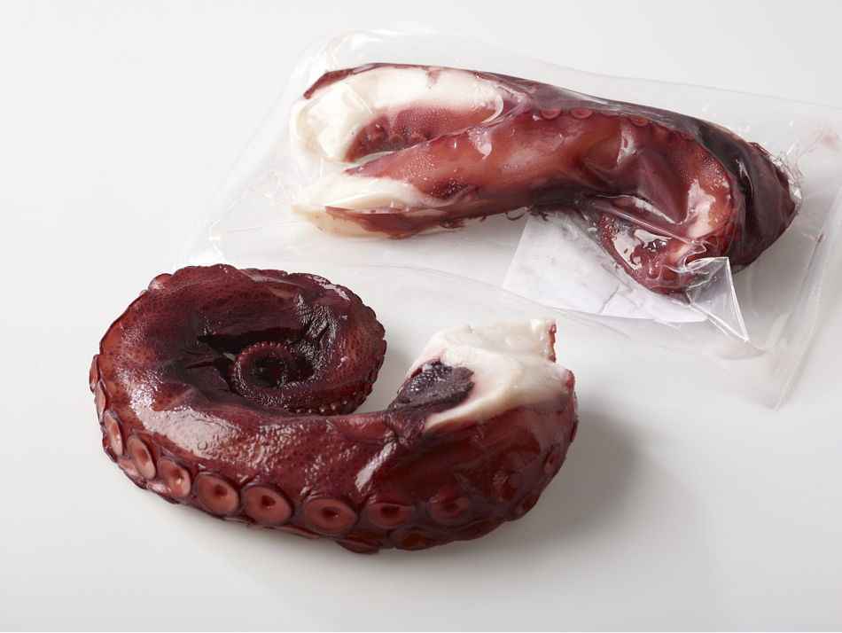 Patas de pulpo cocidas